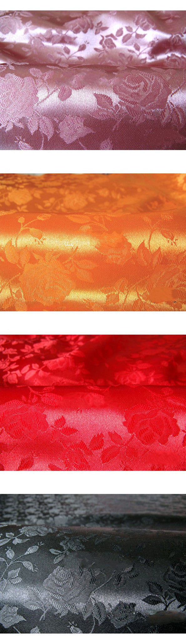 Cosrea Cosplay material Brocade Rose Floral Satin Material