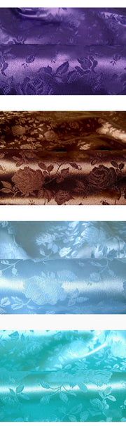 Cosrea Cosplay material Brocade Rose Floral Satin Material