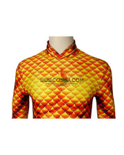 Cosrea DC Universe Aquaman Classic Version With Flared Gloves Digital Printed Cosplay Costume