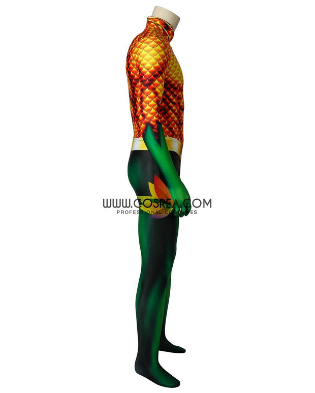 Cosrea DC Universe Aquaman Classic Version With Flared Gloves Digital Printed Cosplay Costume
