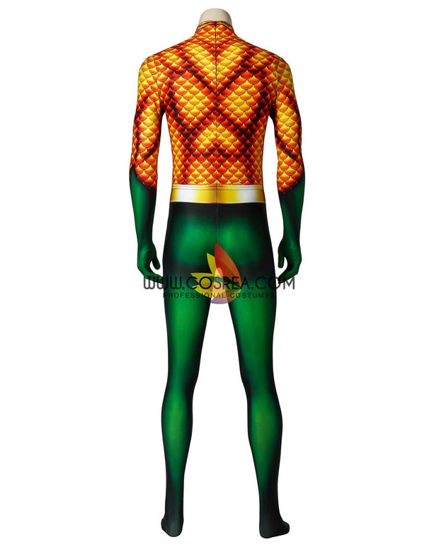 Cosrea DC Universe Aquaman Classic Version With Flared Gloves Digital Printed Cosplay Costume