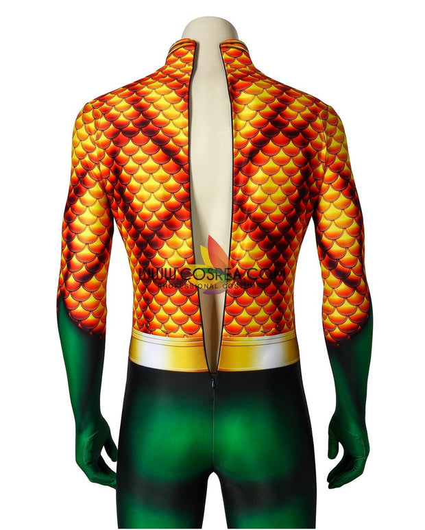 Cosrea DC Universe Aquaman Classic Version With Flared Gloves Digital Printed Cosplay Costume