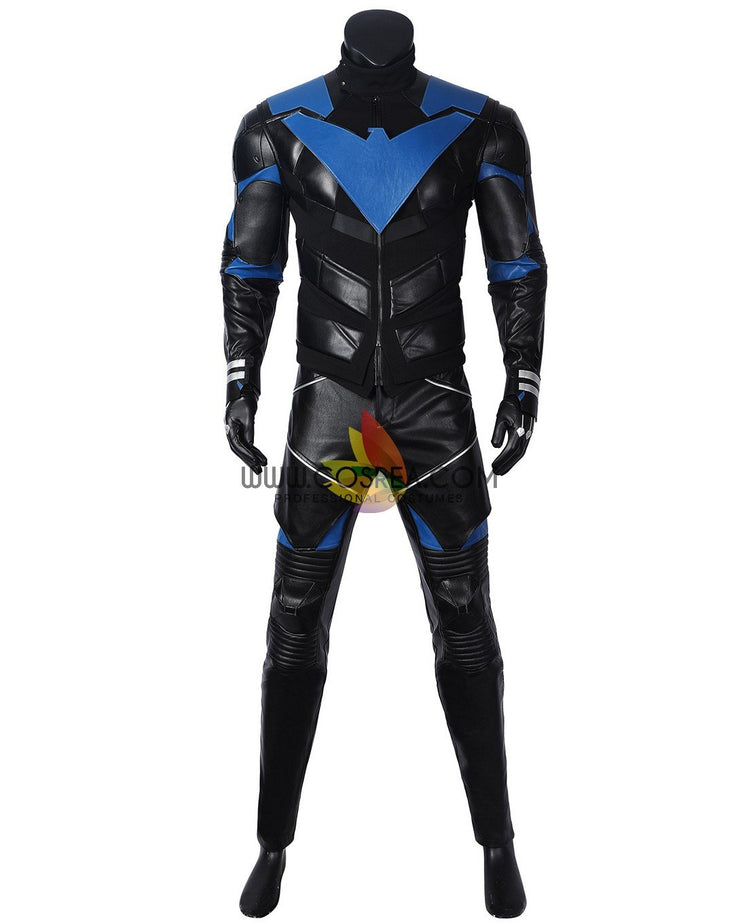 Cosrea DC Universe Gotham Knight Nightwing PU Leather Cosplay Costume