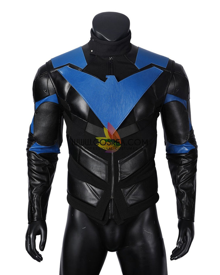 Cosrea DC Universe Gotham Knight Nightwing PU Leather Cosplay Costume