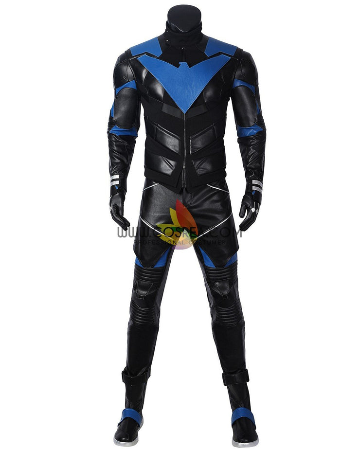 Cosrea DC Universe Gotham Knight Nightwing PU Leather Cosplay Costume