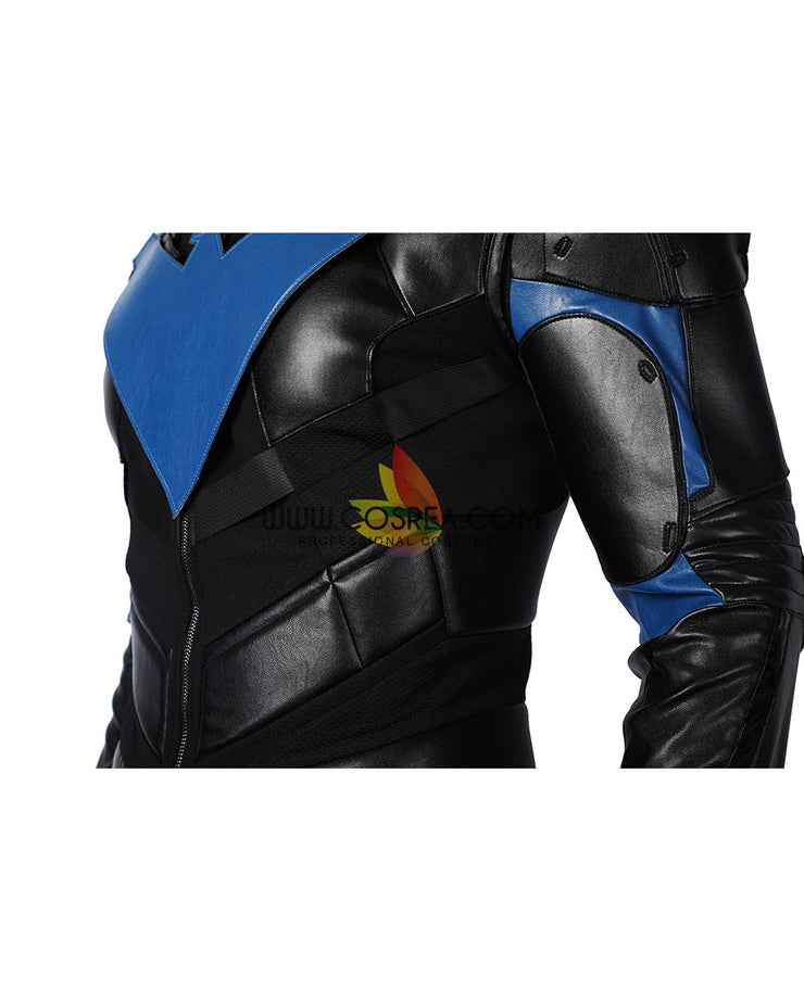 Cosrea DC Universe Gotham Knight Nightwing PU Leather Cosplay Costume
