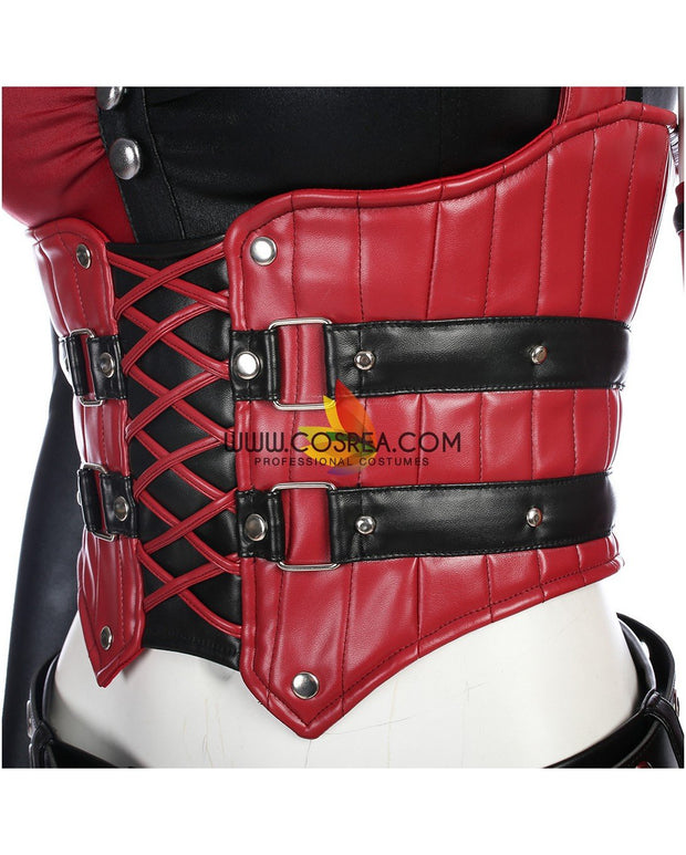 Cosrea DC Universe Harley Quinn Arkham Insurgency Cosplay Costume
