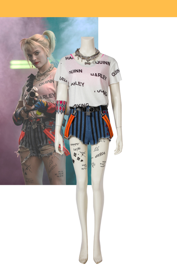 Cosrea DC Universe Harley Quinn Birds of Prey Poster Version Cosplay Costume