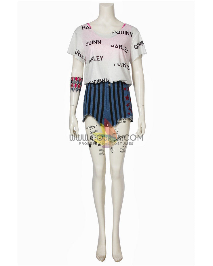 Cosrea DC Universe Harley Quinn Birds of Prey Poster Version Cosplay Costume