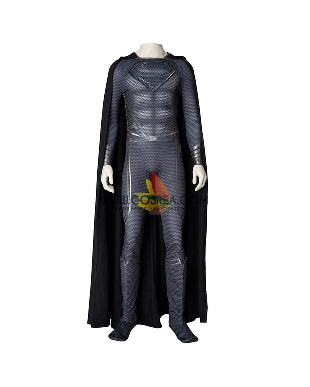 Cosrea DC Universe Man of Steel Superman Black Suit Cosplay Costume