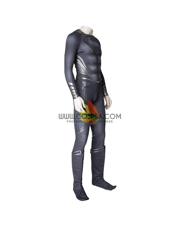 Cosrea DC Universe Man of Steel Superman Black Suit Cosplay Costume