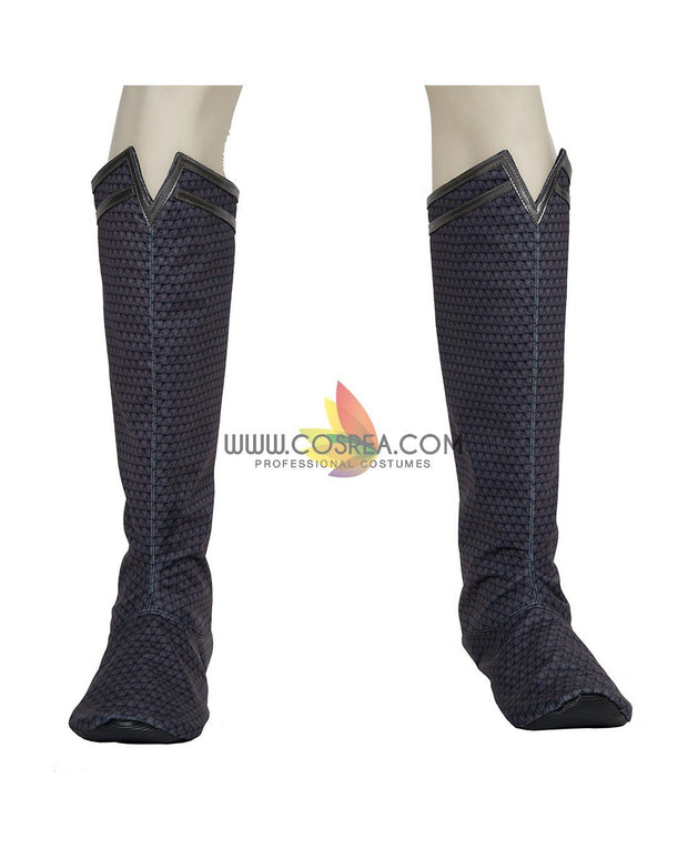 Cosrea DC Universe Man of Steel Superman Black Suit Cosplay Costume