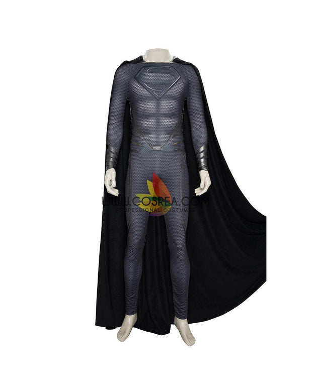 Cosrea DC Universe Man of Steel Superman Black Suit Cosplay Costume