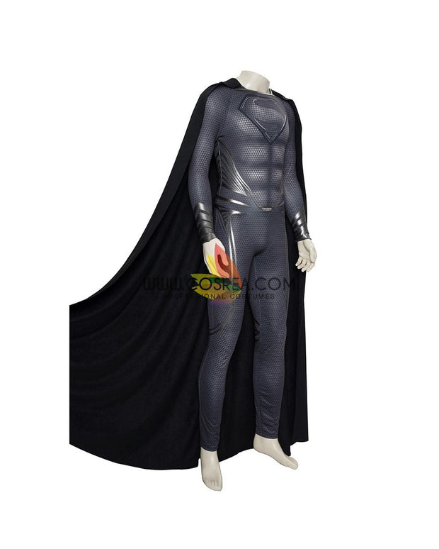 Cosrea DC Universe Man of Steel Superman Black Suit Cosplay Costume