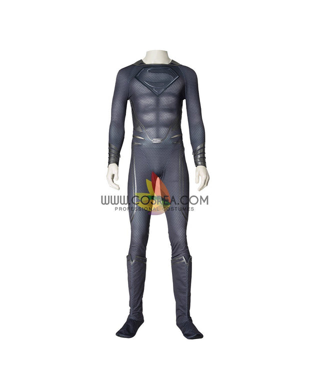 Cosrea DC Universe Man of Steel Superman Black Suit Cosplay Costume
