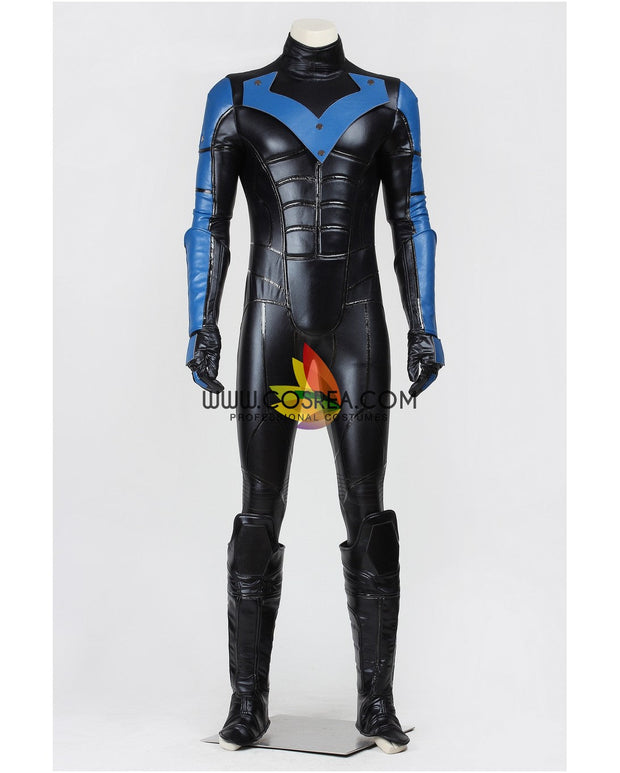 Cosrea DC Universe Nightwing Arkham City Cosplay Costume