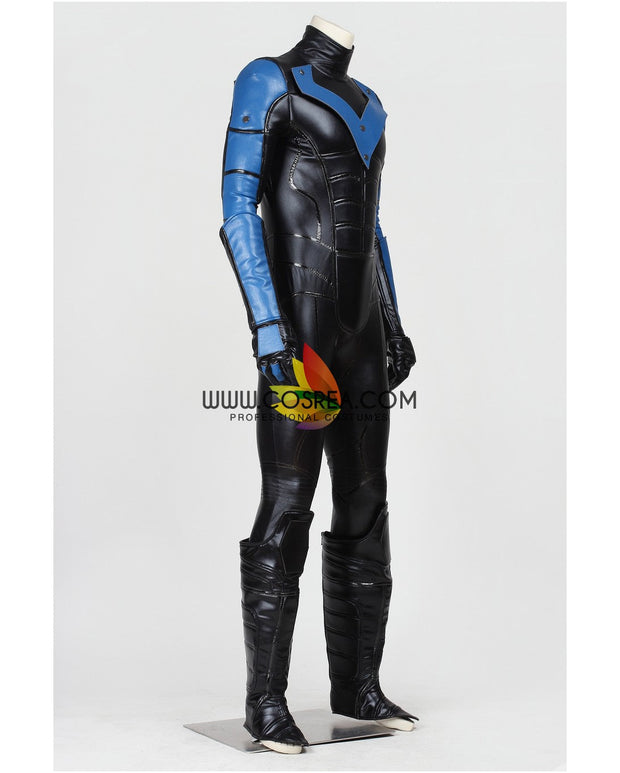 Cosrea DC Universe Nightwing Arkham City Cosplay Costume