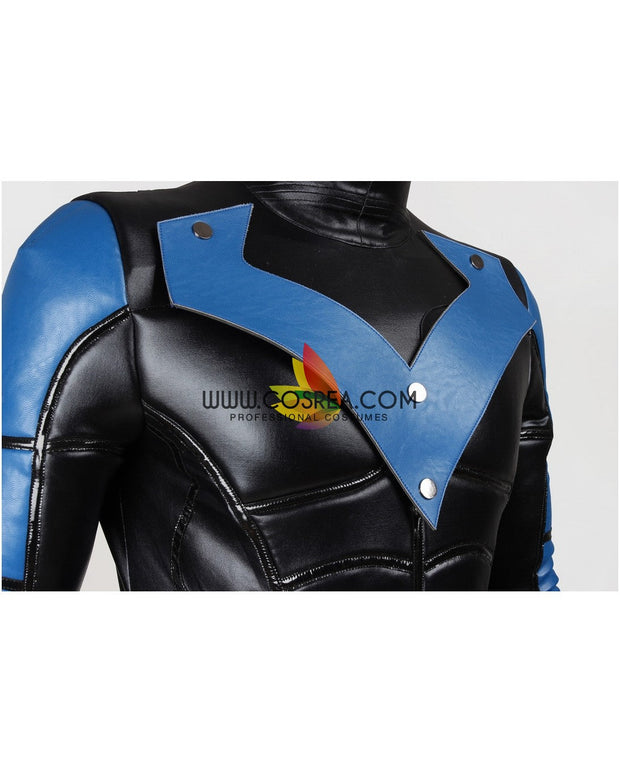 Cosrea DC Universe Nightwing Arkham City Cosplay Costume
