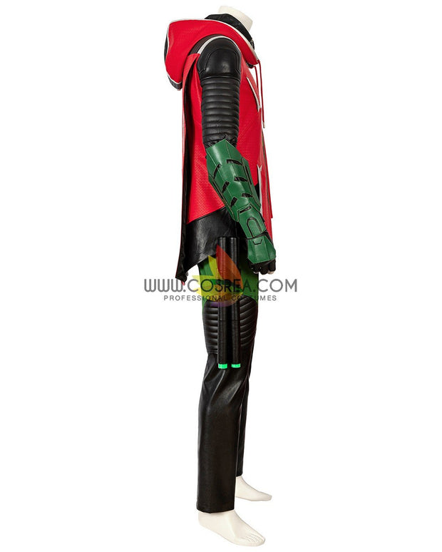 Cosrea DC Universe Robin Gotham Knights PU Leather Cosplay Costume