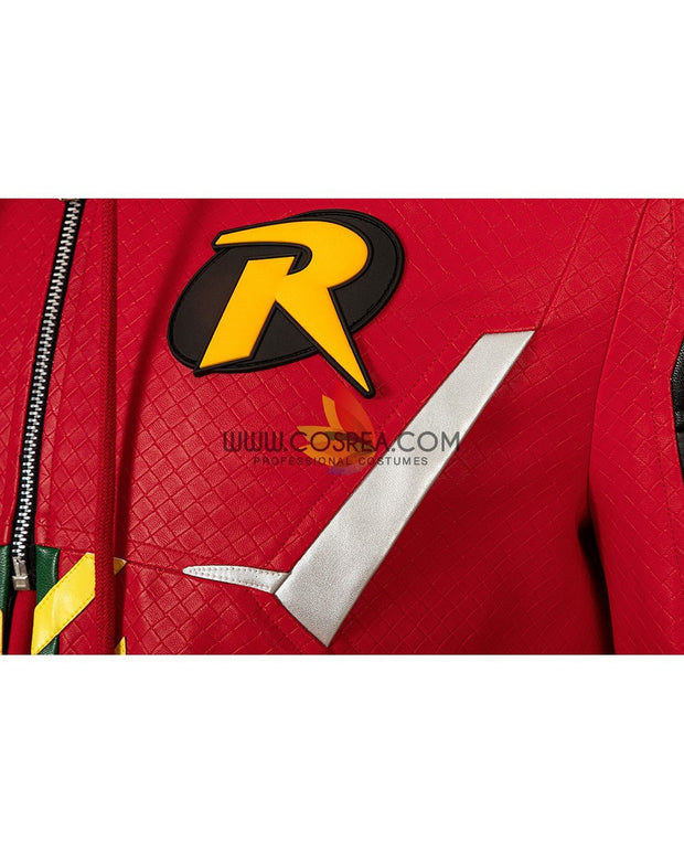 Cosrea DC Universe Robin Gotham Knights PU Leather Cosplay Costume