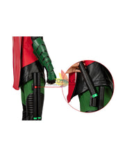 Cosrea DC Universe Robin Gotham Knights PU Leather Cosplay Costume