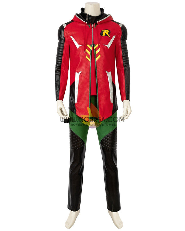 Cosrea DC Universe Robin Gotham Knights PU Leather Cosplay Costume