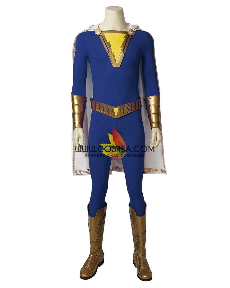 Cosrea DC Universe Shazam Blue Version Cosplay Costume