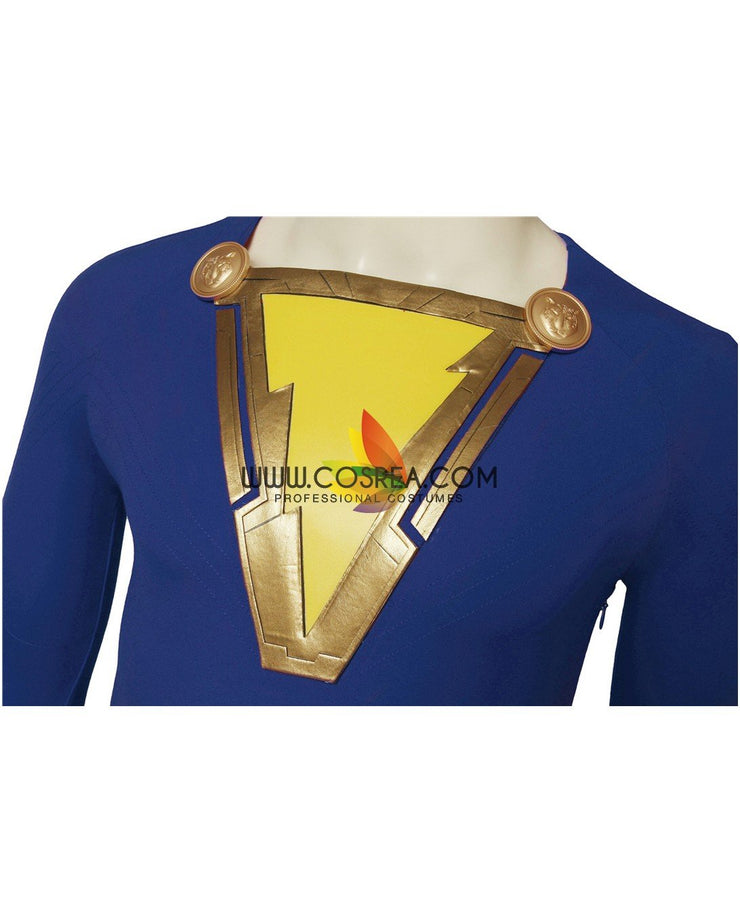 Cosrea DC Universe Shazam Blue Version Cosplay Costume