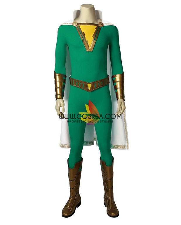 Cosrea DC Universe Shazam Green Version Cosplay Costume