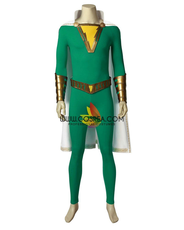 Cosrea DC Universe Shazam Green Version Cosplay Costume