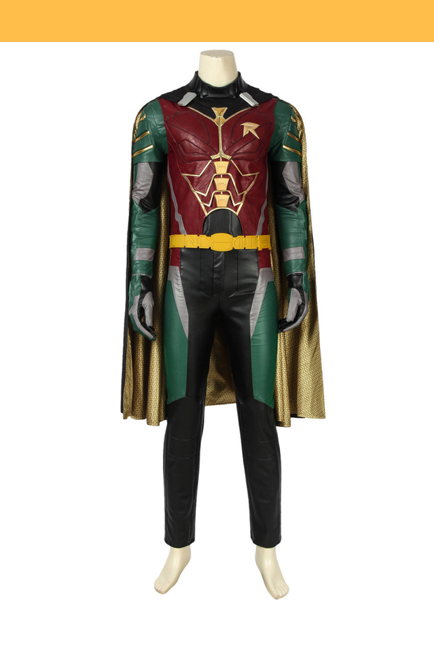 Cosrea DC Universe Titan Robin Metallic PU Leather Cosplay Costume