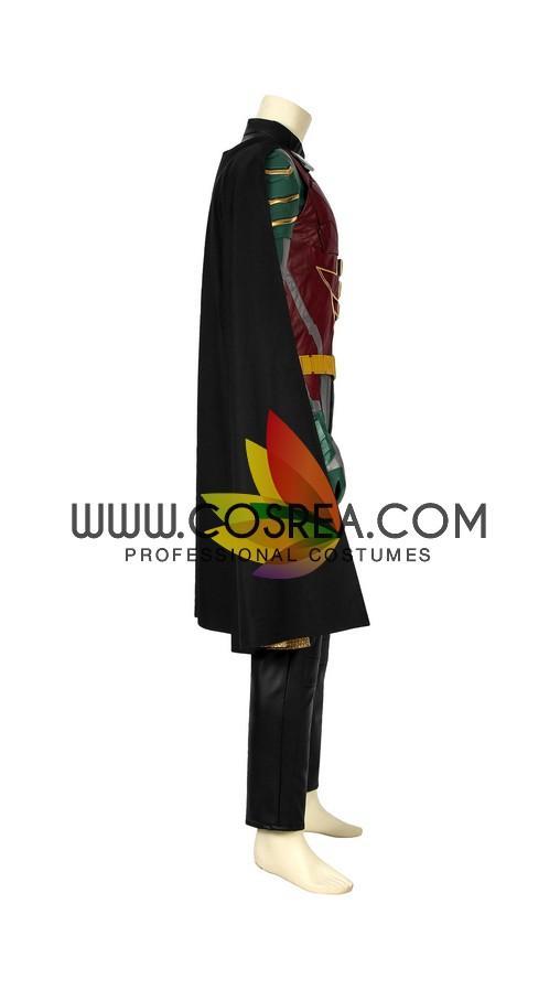 Cosrea DC Universe Titan Robin Metallic PU Leather Cosplay Costume