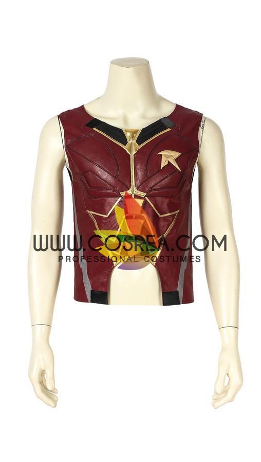 Cosrea DC Universe Titan Robin Metallic PU Leather Cosplay Costume