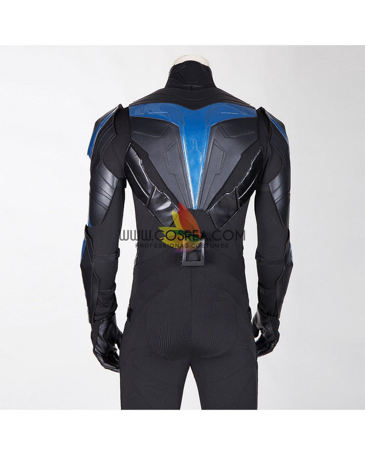 Cosrea DC Universe Titans Nightwing PU Leather Cosplay Costume