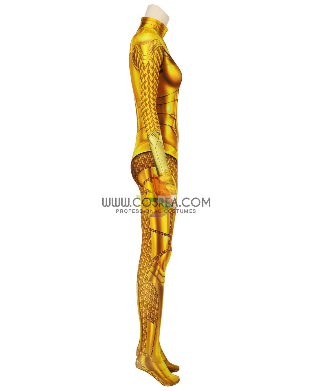 green emerald velvet dress Wonder Woman 1984 Gold Armor Digital Printed Cosplay Costume