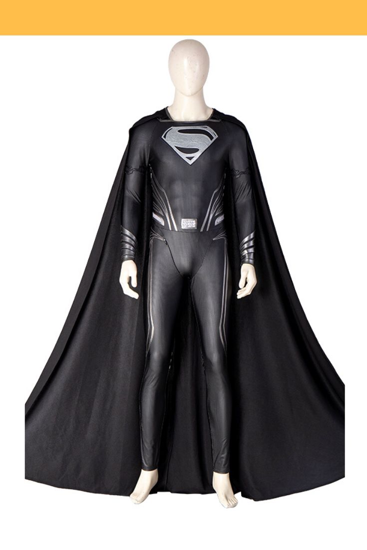 Cosrea DC Universe Zack Snyder's Justice League Black Superman Suit Cosplay Costume