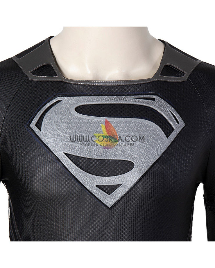 Cosrea DC Universe Zack Snyder's Justice League Black Superman Suit Cosplay Costume