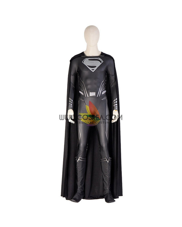 Cosrea DC Universe Zack Snyder's Justice League Black Superman Suit Cosplay Costume