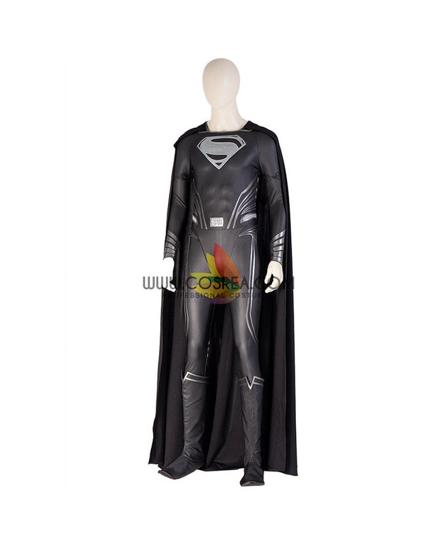 Cosrea DC Universe Zack Snyder's Justice League Black Superman Suit Cosplay Costume