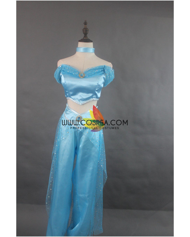Princess Jasmine Aladdin Classic Satin Cosplay Costume