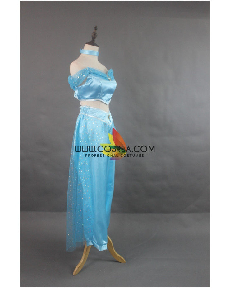 Princess Jasmine Aladdin Classic Satin Cosplay Costume