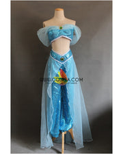 Princess Jasmine Aladdin Sequin Fabric Cosplay Costume