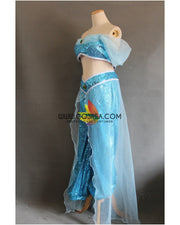 Princess Jasmine Aladdin Sequin Fabric Cosplay Costume