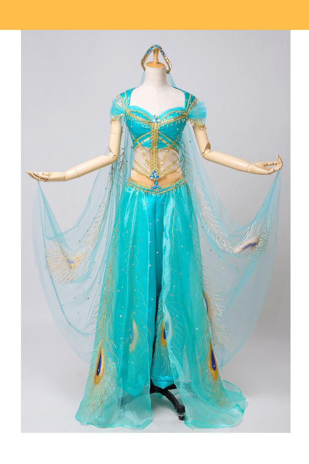 Cosrea Disney Aladdin Live Action Movie Princess Jasmine Embroidered Cosplay Costume