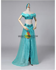 Cosrea Disney Aladdin Princess Jasmine Lake Green Classic Cosplay Costume