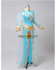 Princess Jasmine Aladdin Satin With Tulle Sleeves Cosplay Costume