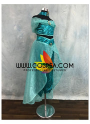 Cosrea Disney Aladdin Princess Jasmine Sequin Green Children Size Cosplay Costume