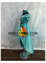 Cosrea Disney Aladdin Princess Jasmine Sequin Green Children Size Cosplay Costume