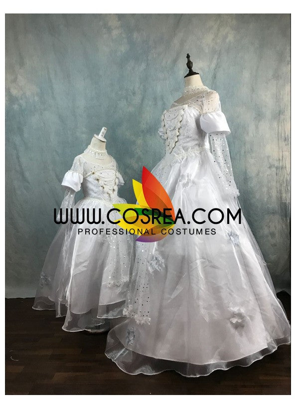 Cosrea Disney Alice In The Wonderland White Queen Children Size Cosplay Costume