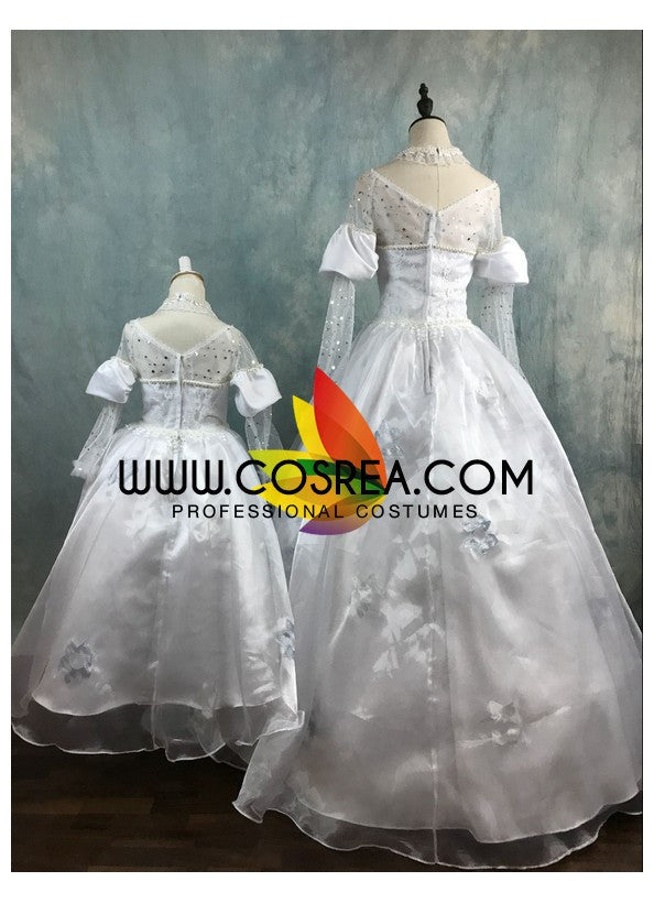 Cosrea Disney Alice In The Wonderland White Queen Children Size Cosplay Costume